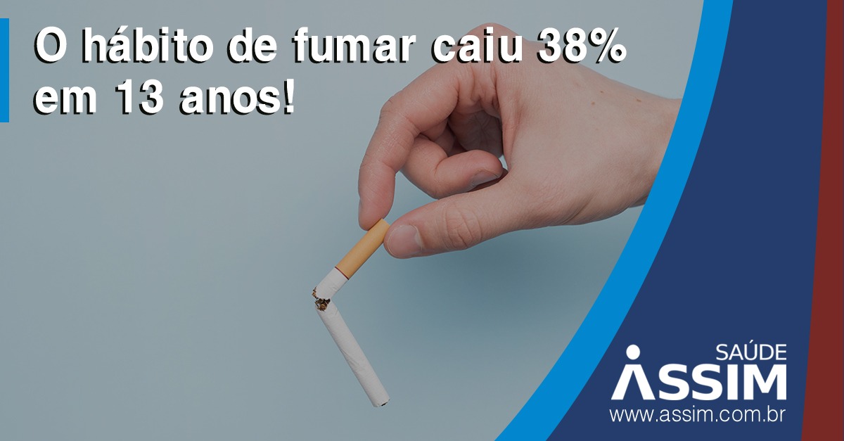 O hbito de fumar caiu 38% em 13 anos!
